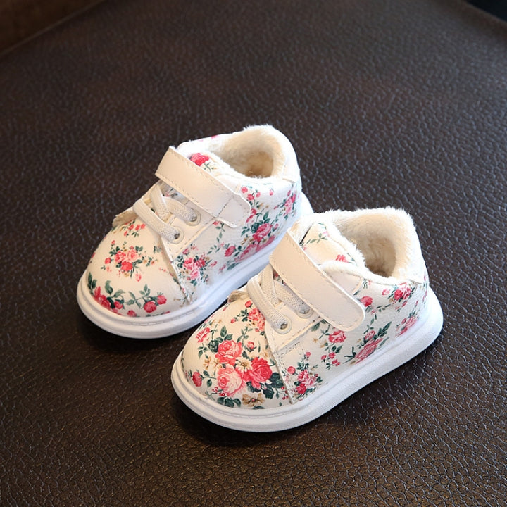 Winter Print Flower PU Leather Infant Warm Snow Boots, 15 White, 16 White, 17 White, 18 White, 19 White, 21 White, 22 White, 23 White, 24 White, 25 White, 15 Black, 16 Black, 17 Black, 18 Black, 19 Black, 21 Black, 22 Black, 23 Black, 24 Black, 25 Black