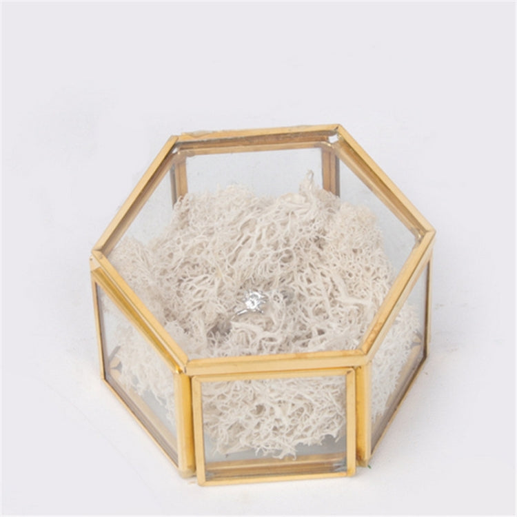 Hand Soldered Six-sided Clamshell C Wedding Ring Box Eternal Flower Box, 12x11x6cm, 15x15x7.5cm, 21.5x19x11.5cm