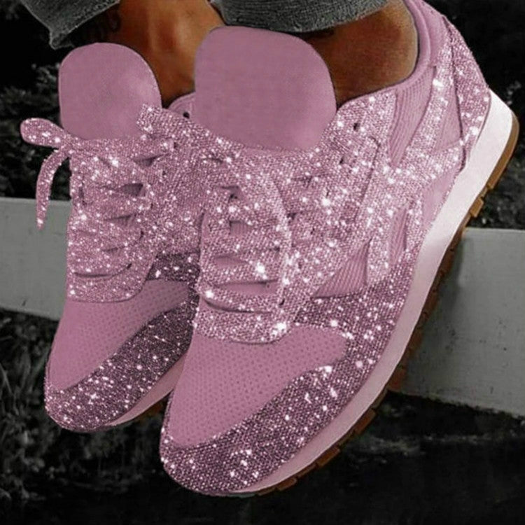 Autumn and Winter Sponge Sequins Breathable Platform Sports Shoes, 35, 36, 37, 38, 39