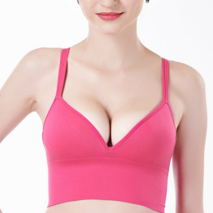 Wireless Sporty Shockproof Running Push Up Sports Bra, M, L, XL, XXL