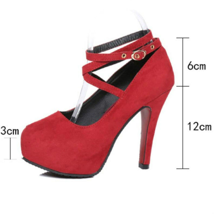 Women Shoes Round Toe Stiletto High Heels, 34, 35, 36, 37, 38, 39, 40, 41, 42