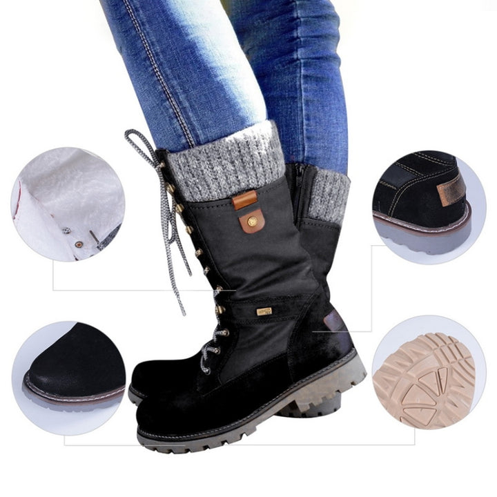 Winter Boots Women Boots Round Toe Platform Warm Females Boots Shoes, 35, 36, 37, 38, 39, 40, 41, 42, 43