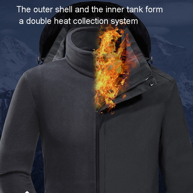 Men Outdoor Waterproof Jacket With Detachable Inner Warm Fleece for Camping Travel, L, XL, XXL, XXXL, XXXXL, XXXXXL, XXXXXXL, XXXXXXXL