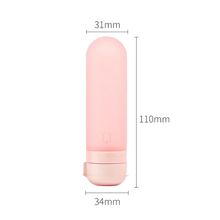 Travel Silicone Dispensing Bottle Travel Cosmetic Lotion Shampoo Bath Dew Cream Skin Care Product Small Bottle, 1 PC (Pink), 1 PC (Blue Sky), 1 PC (Light Grey)