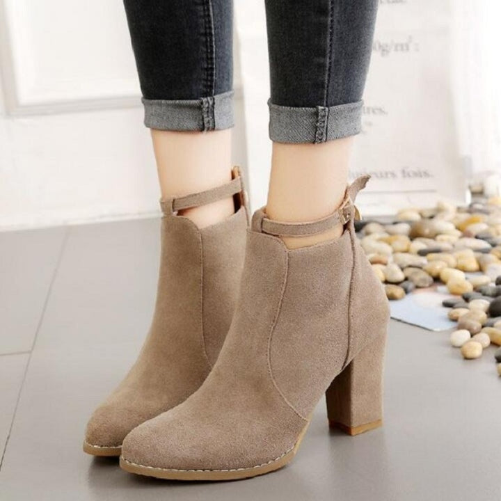 Women Shoes Suede Boots Pointed High Heels, 35, 36, 37, 38, 39