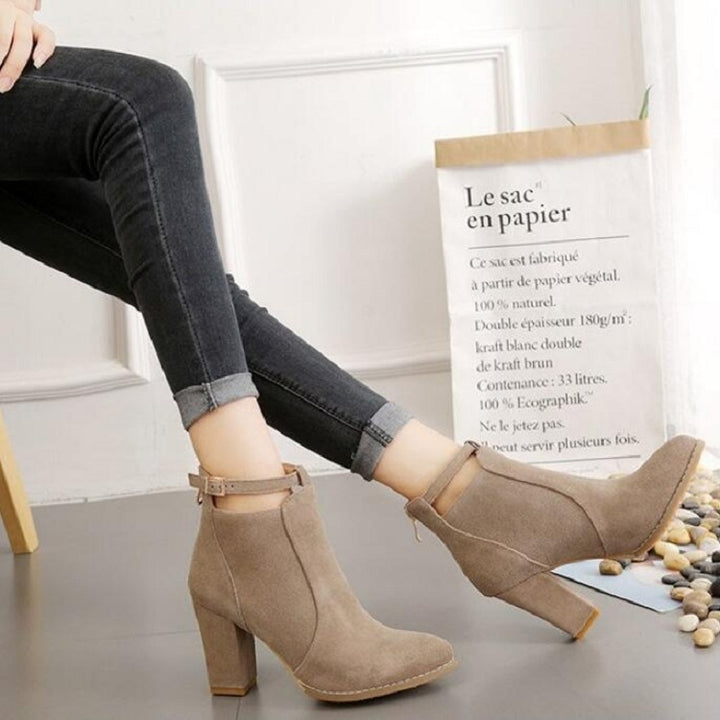 Women Shoes Suede Boots Pointed High Heels, 35, 36, 37, 38, 39