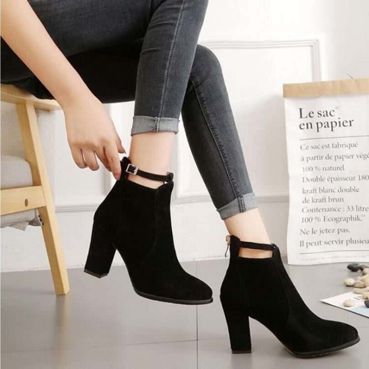 Women Shoes Suede Boots Pointed High Heels, 35, 36, 37, 38, 39