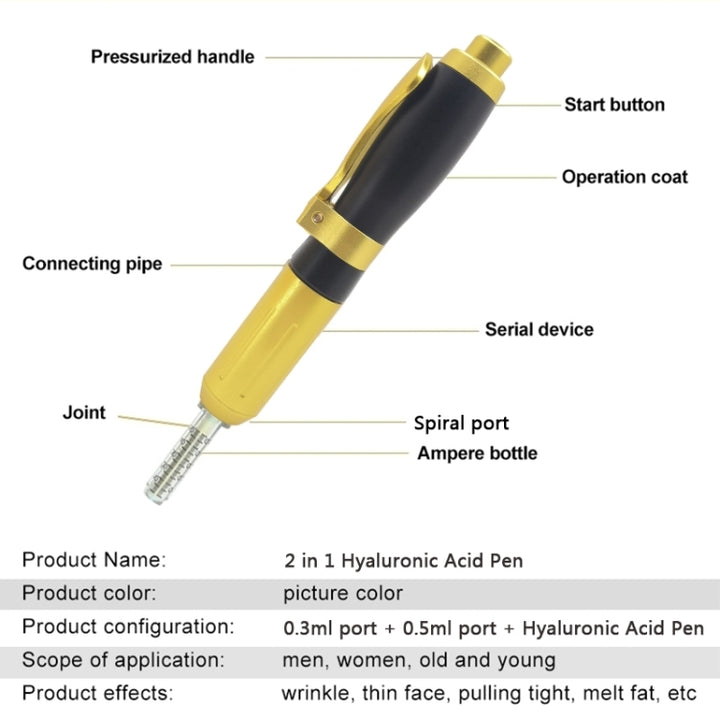 Small Steel Cannon Atomizer Needleless Beauty Device