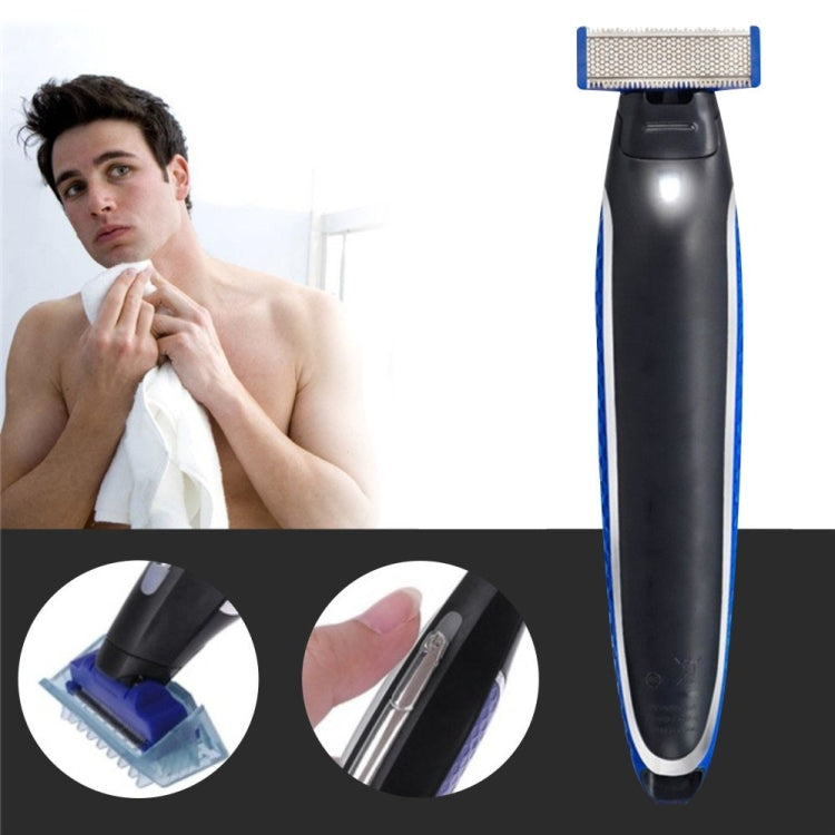 Electric Men Shaver Rechargeable Shaver Trimmer, Black + Blue