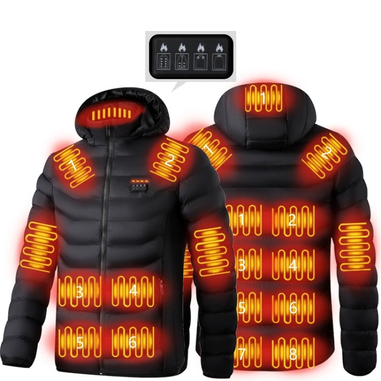 USB Winter Electric Heated Jacket Warm Thermal Jacket, 19 Zone 4 Control Blue XXXXXL, 19 Zone 4 Control Black XXXXXL, 19 Zone 4 Control Blue XXXXXXL, 19 Zone 4 Control Black XXXXXXL