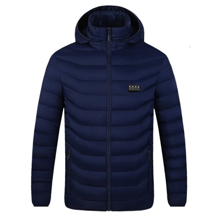 USB Winter Electric Heated Jacket Warm Thermal Jacket, 19 Zone 4 Control Blue XXXXXL, 19 Zone 4 Control Black XXXXXL, 19 Zone 4 Control Blue XXXXXXL, 19 Zone 4 Control Black XXXXXXL