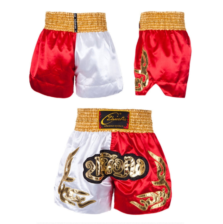 ZhuoAo Muay Thai/Boxing/Sanshou/Fighting Shorts for Men and Women, XS