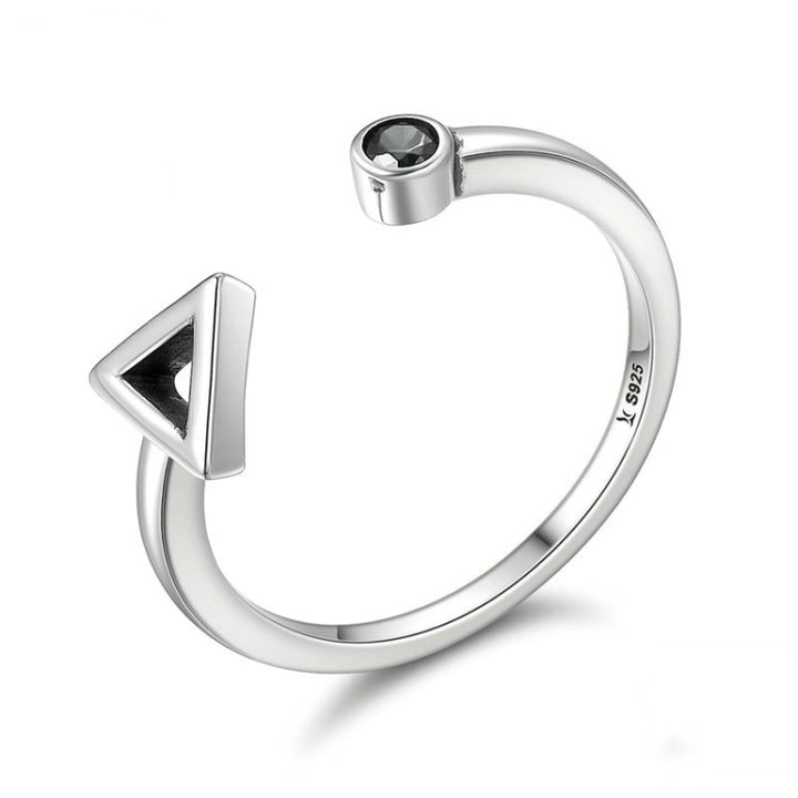 Geometric Movement Open Ring S925 Sterling Silver Ring, SCR144