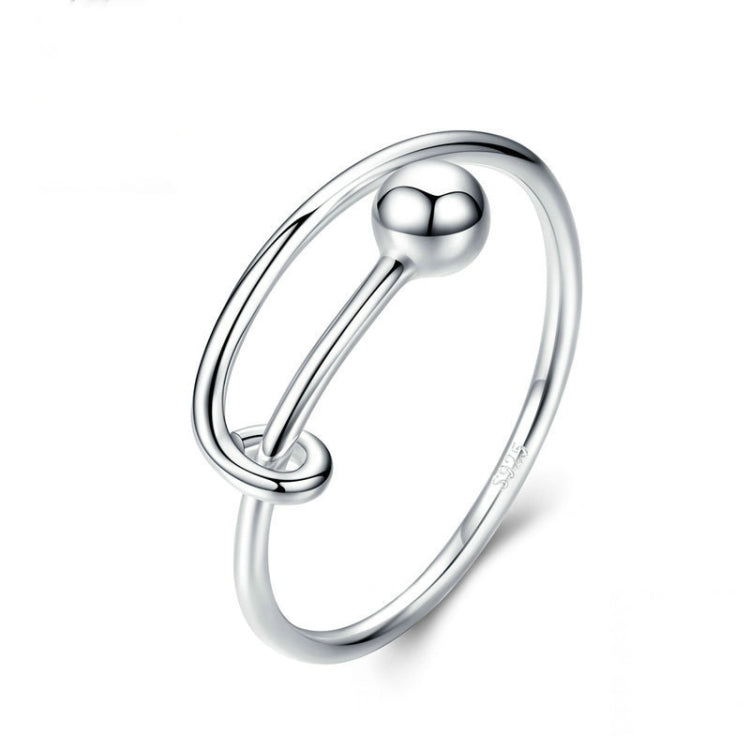 S925 Sterling Silver Ring Platinum Plated Open Ring, SCR520