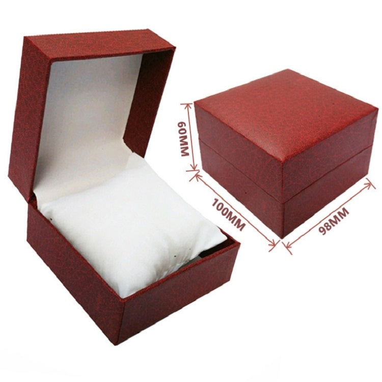 PU Leather Watch Box Custom-made High-end flip Watch Box Jewelry Gift Packaging, Red inner white plastic box, Black inner black plastic box, Black inner white plastic box