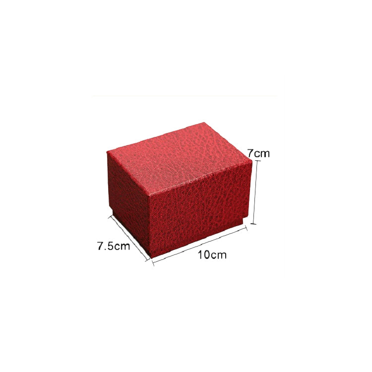 Litchi Texture Watch Box Jewelry Gift Box Earring Necklace Jewelry Watch Packaging Box, Red, Black, Blue