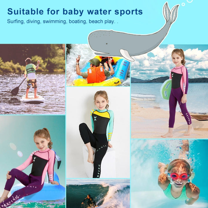 DIVE & SAIL WS-18818 Children Diving Suit One-piece Warm Snorkeling Surfing Anti-jellyfish Swimsuit, S, M, L, XL, XXL