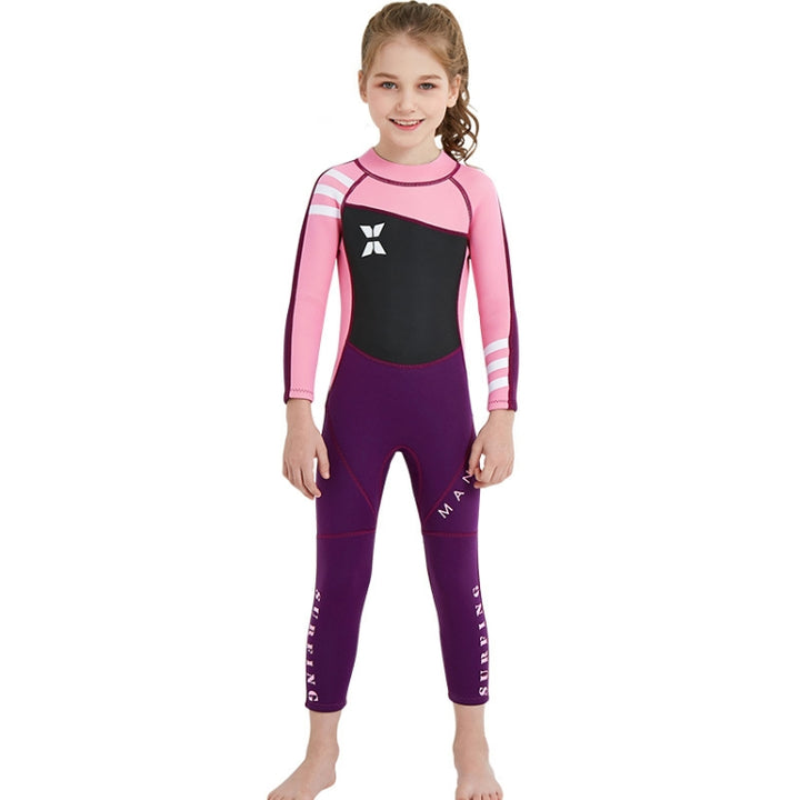 DIVE & SAIL WS-18818 Children Diving Suit One-piece Warm Snorkeling Surfing Anti-jellyfish Swimsuit, S, M, L, XL, XXL