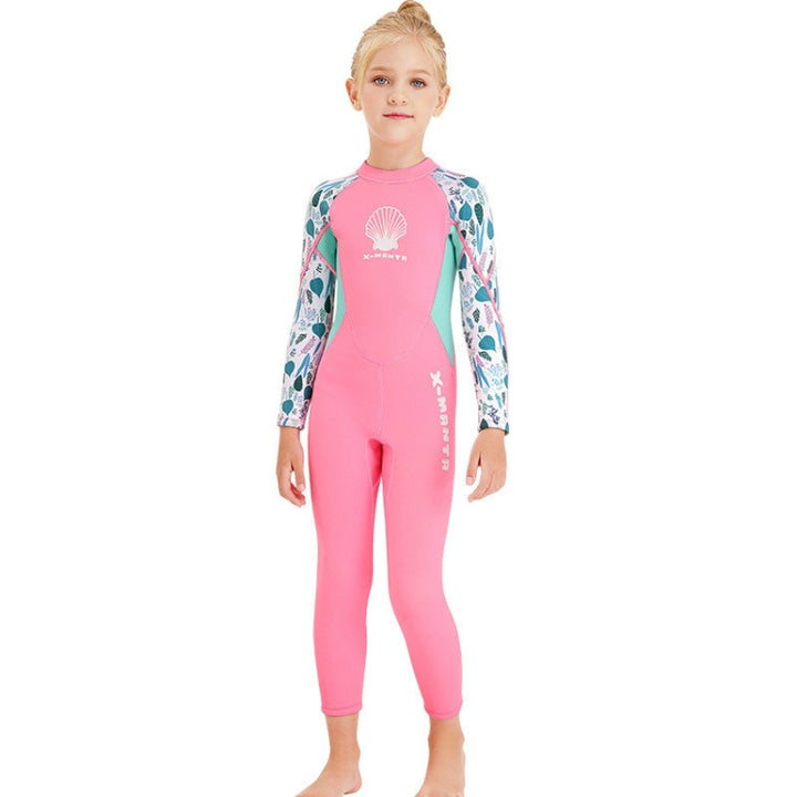 DIVE & SAIL M150556K Shell Pattern Children Diving Suit One-piece Swimsuit Snorkeling Surfing Anti-jellyfish Clothing, S, M, L, XL, XXL