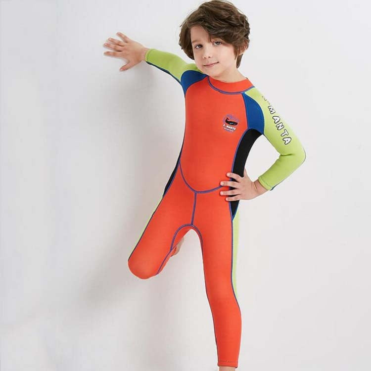 DIVE&SAIL WS-18816 Children Diving Suit One-piece Long-sleeved Swimsuit Sunscreen Hot Spring Surfing Suit, S, M, L, XL, XXL