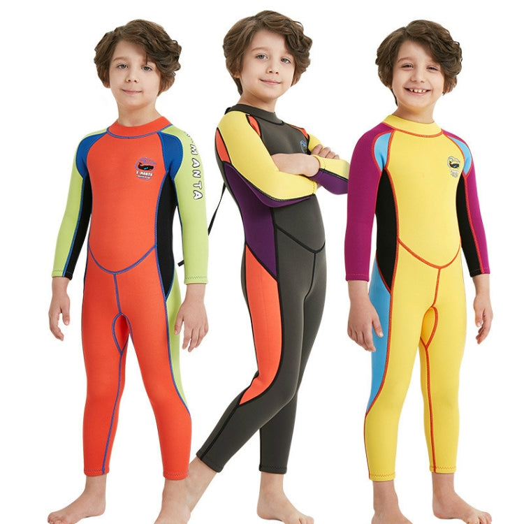 DIVE&SAIL WS-18816 Children Diving Suit One-piece Long-sleeved Swimsuit Sunscreen Hot Spring Surfing Suit, S, M, L, XL, XXL