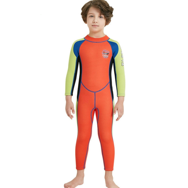 DIVE&SAIL WS-18816 Children Diving Suit One-piece Long-sleeved Swimsuit Sunscreen Hot Spring Surfing Suit, S, M, L, XL, XXL