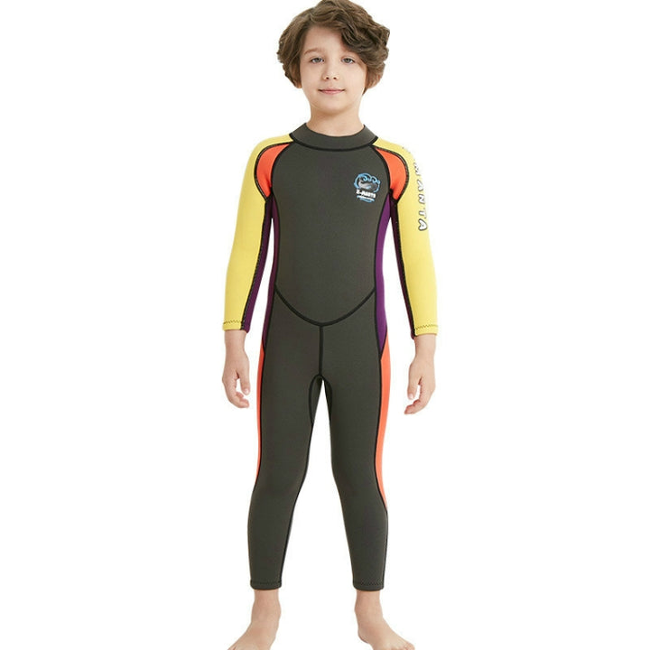 DIVE&SAIL WS-18816 Children Diving Suit One-piece Long-sleeved Swimsuit Sunscreen Hot Spring Surfing Suit, S, M, L, XL, XXL