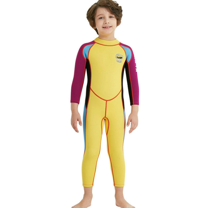 DIVE&SAIL WS-18816 Children Diving Suit One-piece Long-sleeved Swimsuit Sunscreen Hot Spring Surfing Suit, S, M, L, XL, XXL