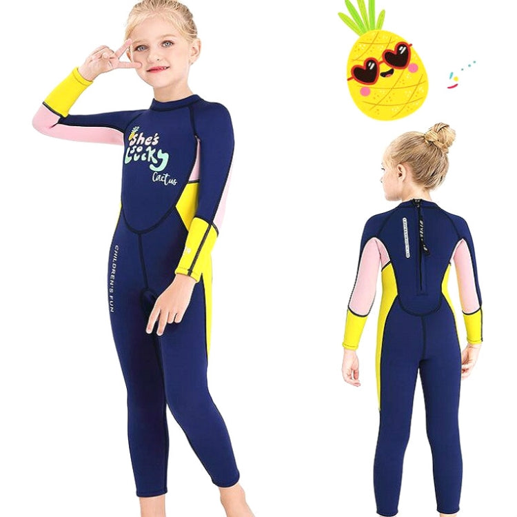 DIVE&SAIL Children Warm Swimsuit One-piece Wetsuit Long Sleeve Cold-proof Snorkeling Surfing Suit, S, M, L, XL, XXL