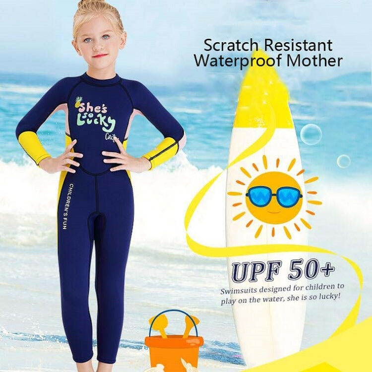 DIVE&SAIL Children Warm Swimsuit One-piece Wetsuit Long Sleeve Cold-proof Snorkeling Surfing Suit, S, M, L, XL, XXL