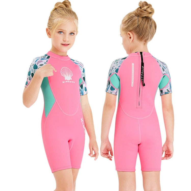 DIVE & SAIL M150656K Children Diving Suit 2.5mm One-piece Warm Swimsuit Short-sleeved Cold-proof Snorkeling Surfing Anti-jellyfish Suit, S, M, L, XL, XXL