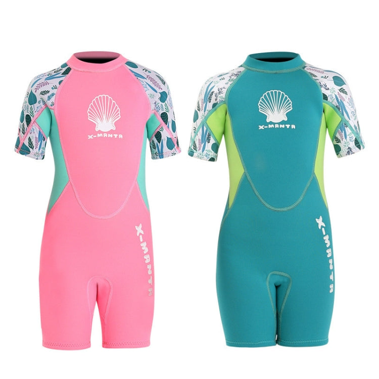 DIVE & SAIL M150656K Children Diving Suit 2.5mm One-piece Warm Swimsuit Short-sleeved Cold-proof Snorkeling Surfing Anti-jellyfish Suit, S, M, L, XL, XXL