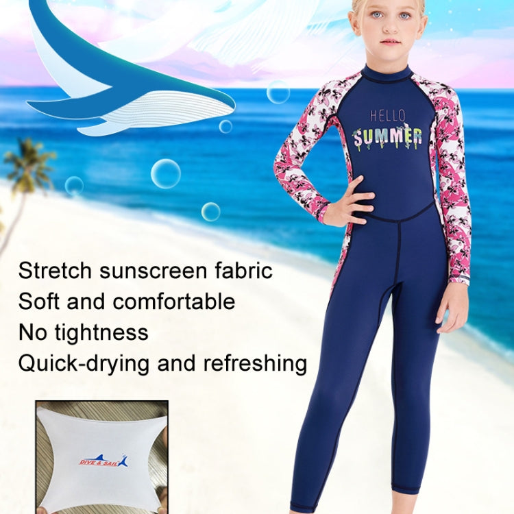 DIVE & SAIL Children Outdoor Sunscreen Long Sleeve Speed Dry Diving Suit, S, M, L, XL, XXL