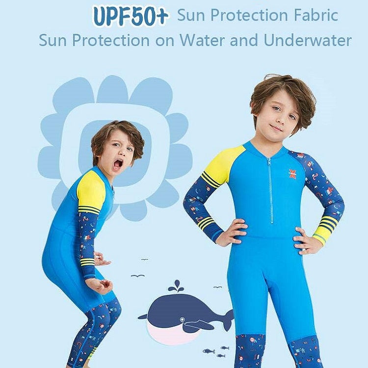 DIVE & SAIL LS-18822 Children Diving Suit Outdoor Sunscreen One-piece Swimsuit, S, M, L, XL, XXL