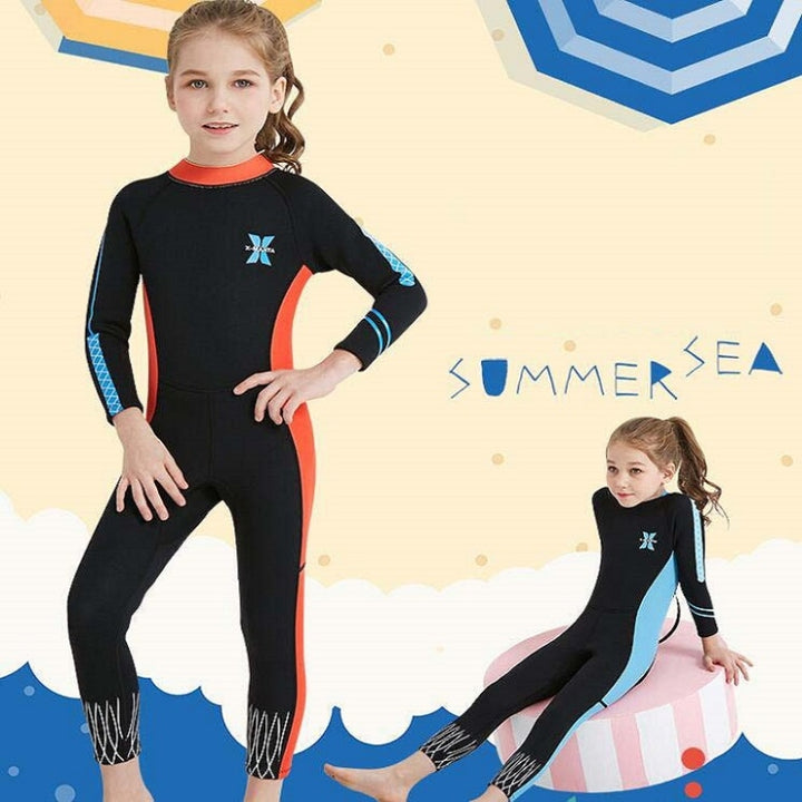 DIVE & SAIL 2.5mm Children Diving Suit One-piece Warm Snorkeling Suit Drifting Sunscreen Swimsuit, S, M, L, XL, XXL