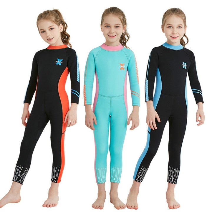 DIVE & SAIL 2.5mm Children Diving Suit One-piece Warm Snorkeling Suit Drifting Sunscreen Swimsuit, S, M, L, XL, XXL