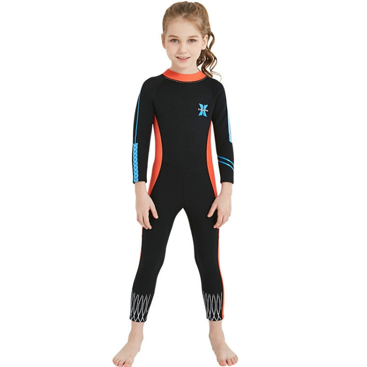 DIVE & SAIL 2.5mm Children Diving Suit One-piece Warm Snorkeling Suit Drifting Sunscreen Swimsuit, S, M, L, XL, XXL