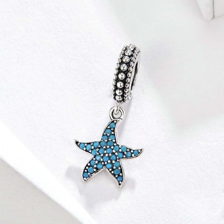 925 Sterling Silver  Starfish Pendant Charm Women DIY Bracelet Accessories, SCC1210