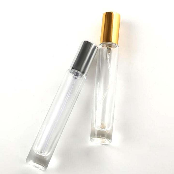 10 PCS Perfume Glass Bottle Transparent Glass Spray Empty Bottle Portable Sub-packing Travel Perfume Bottle, 10ml