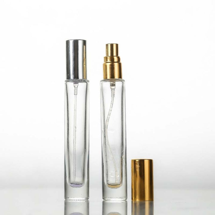 10 PCS Perfume Glass Bottle Transparent Glass Spray Empty Bottle Portable Sub-packing Travel Perfume Bottle, 10ml