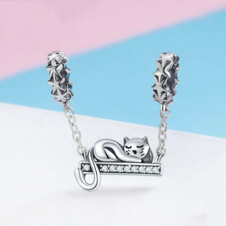 925 Sterling Silver Pendant Cute Cat Necklace Pendant, SCC856