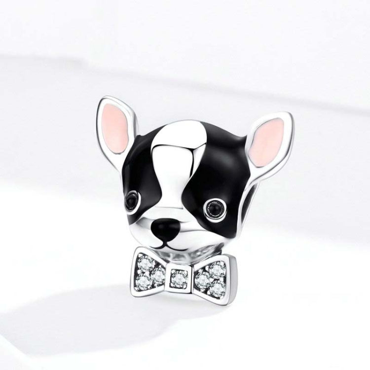 925 Sterling Silver Beads Cute Dog Chihuahua Beaded DIY Bracelet Accessories, SCC1310