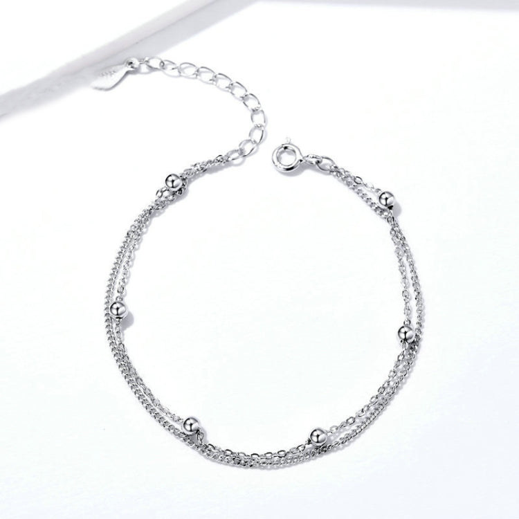 Sterling Silver S925 Women Bracelet Jewelry Platinum Plated Jewelry Silver Bracelet, SCB131