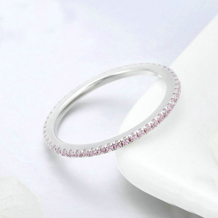 S925 Sterling Silver Ladies Fashion Ring Diamond Simple Ring, 5, 6, 7, 8, 9