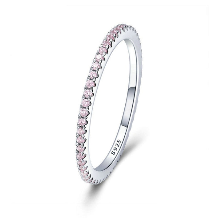 S925 Sterling Silver Ladies Fashion Ring Diamond Simple Ring, 5, 6, 7, 8, 9