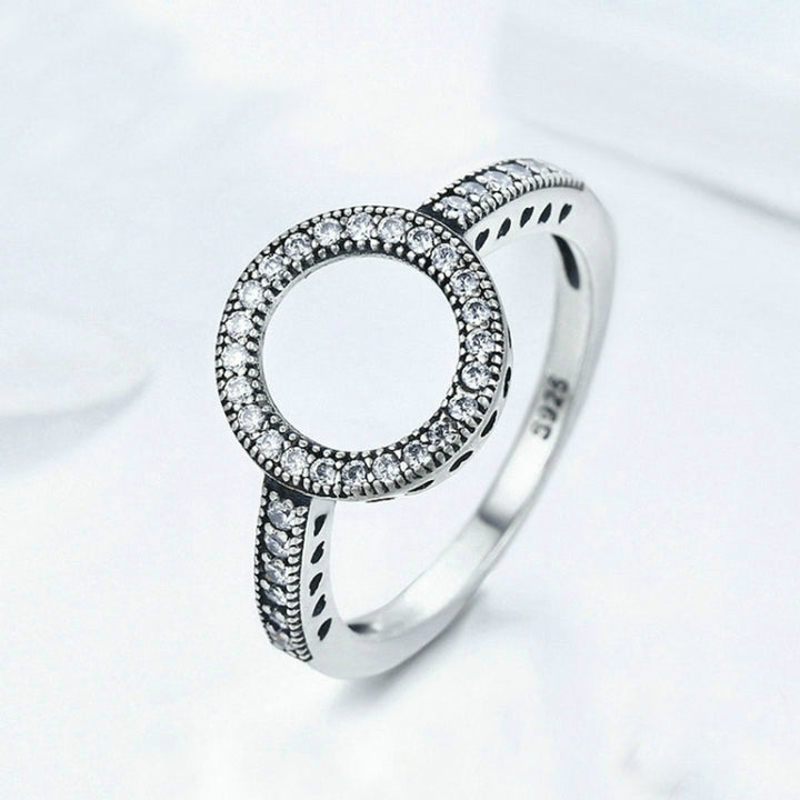 S925 Sterling Silver Womens Inlaid Ring, 5, 6, 7, 8, 9