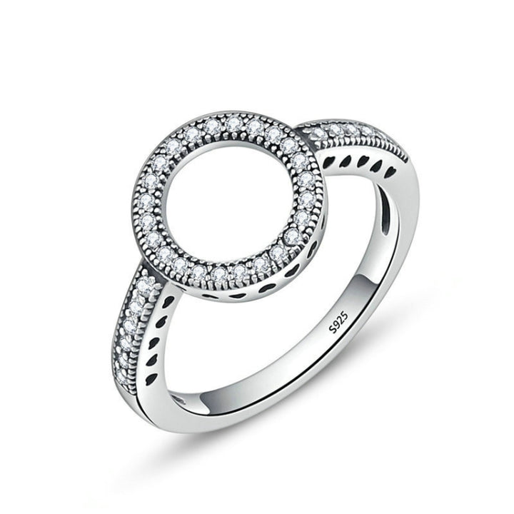 S925 Sterling Silver Womens Inlaid Ring, 5, 6, 7, 8, 9