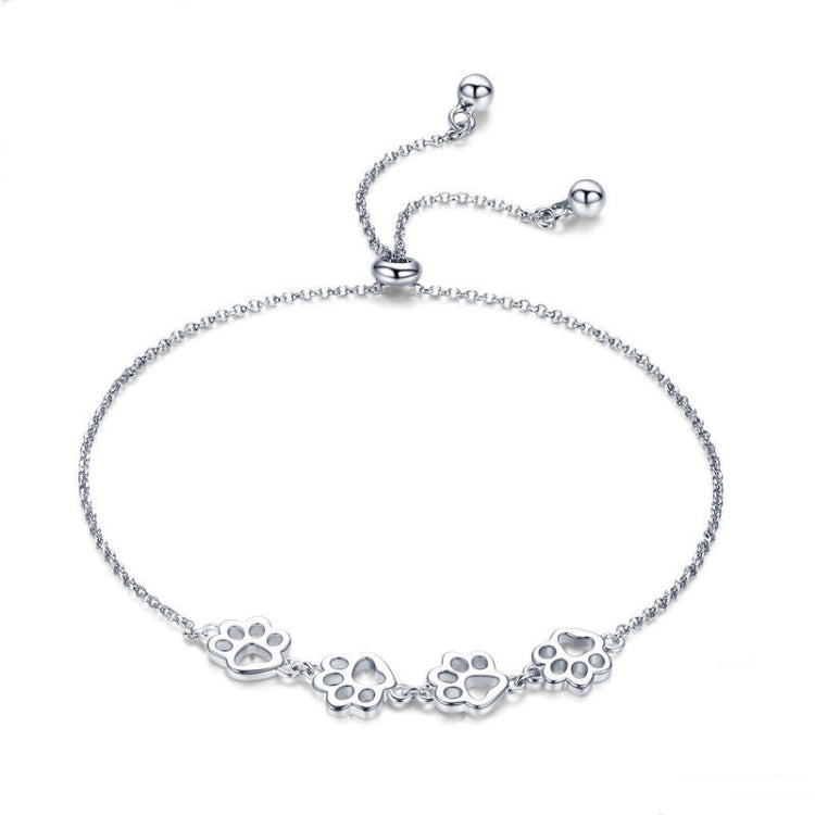 Cute Pet Claw Mark Bracelet S925 Sterling Silver Animal Drip Bracelet, SCB096