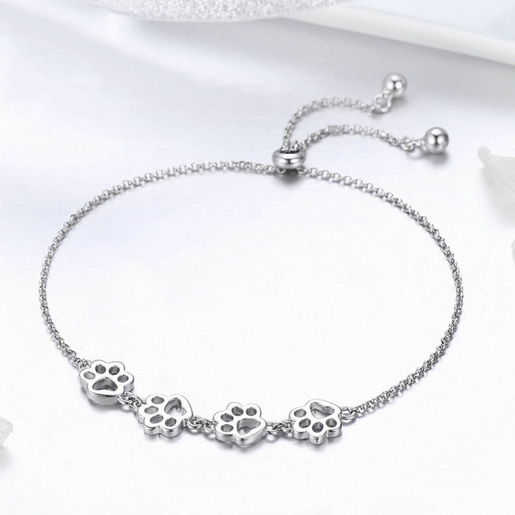 Cute Pet Claw Mark Bracelet S925 Sterling Silver Animal Drip Bracelet, SCB096