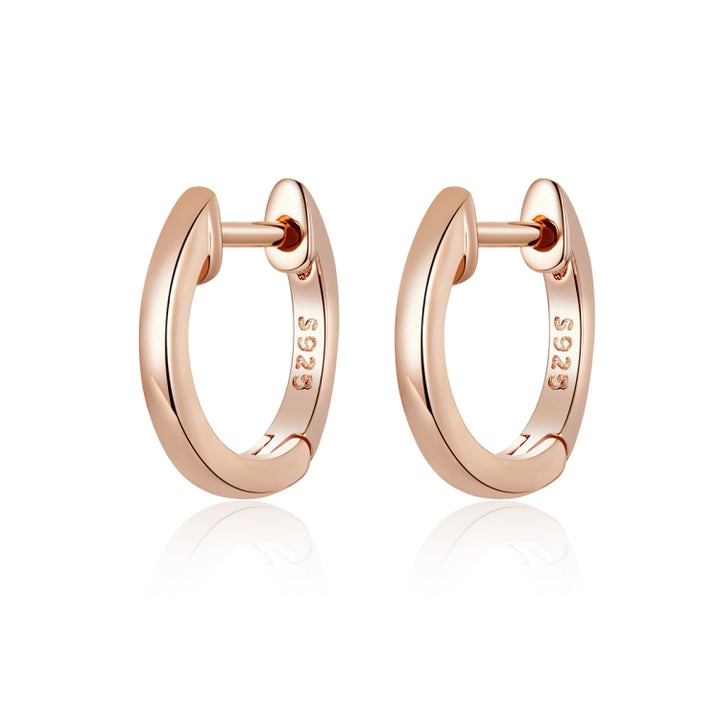 Simple Earrings Sterling Silver S925 Earrings Ear Buckles, Rose Gold, Silver, Gold